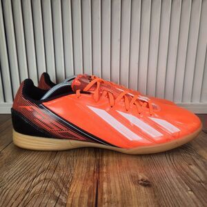 Adidas F5 F-50 Indoor Soccer Shoes Mens 11.5 Orange Athletic Sports Boots Q33906